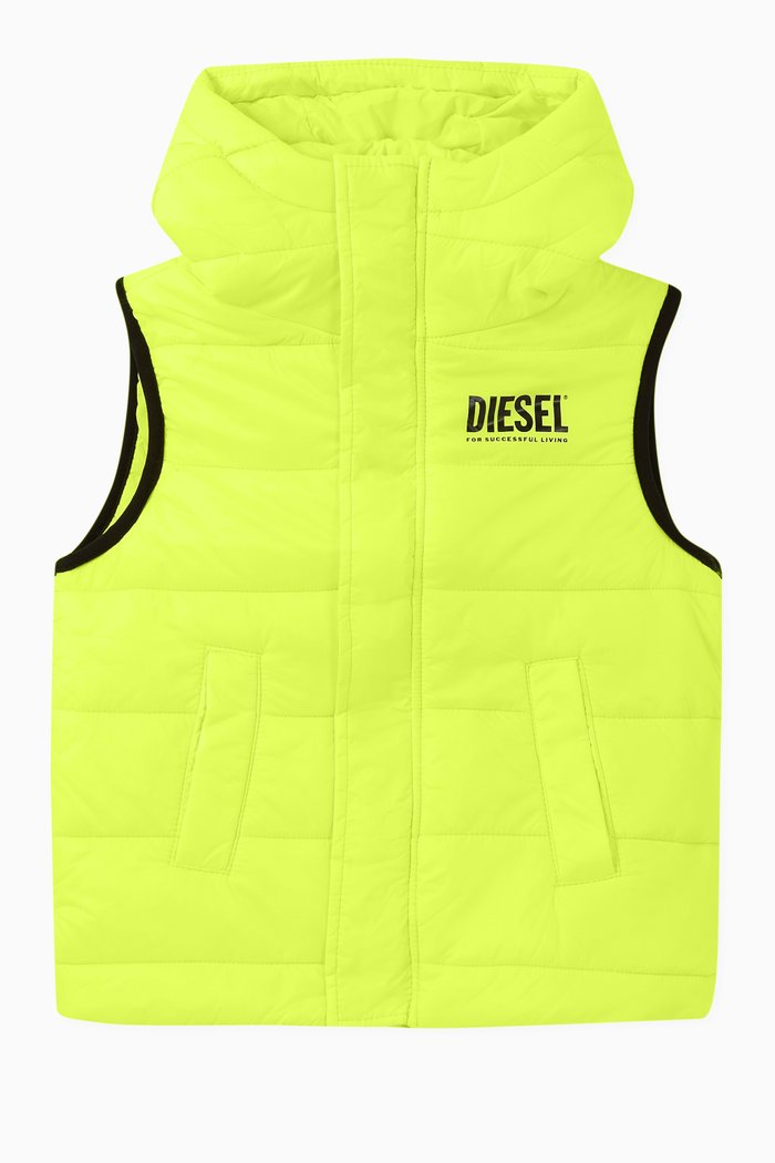 

Hooded Logo Gilet, Yellow