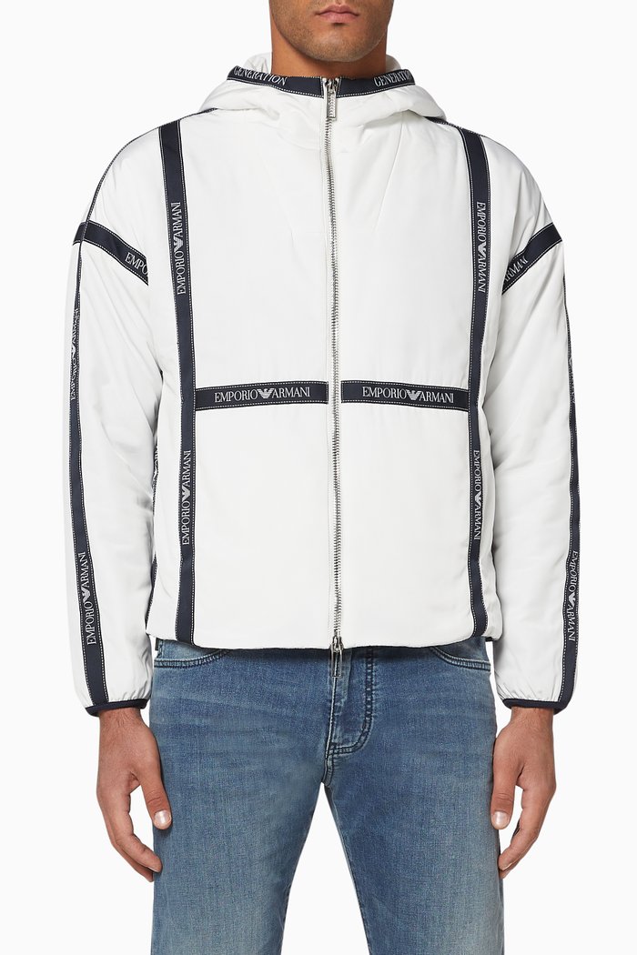 

EA Tape Padded Nylon Jacket, White