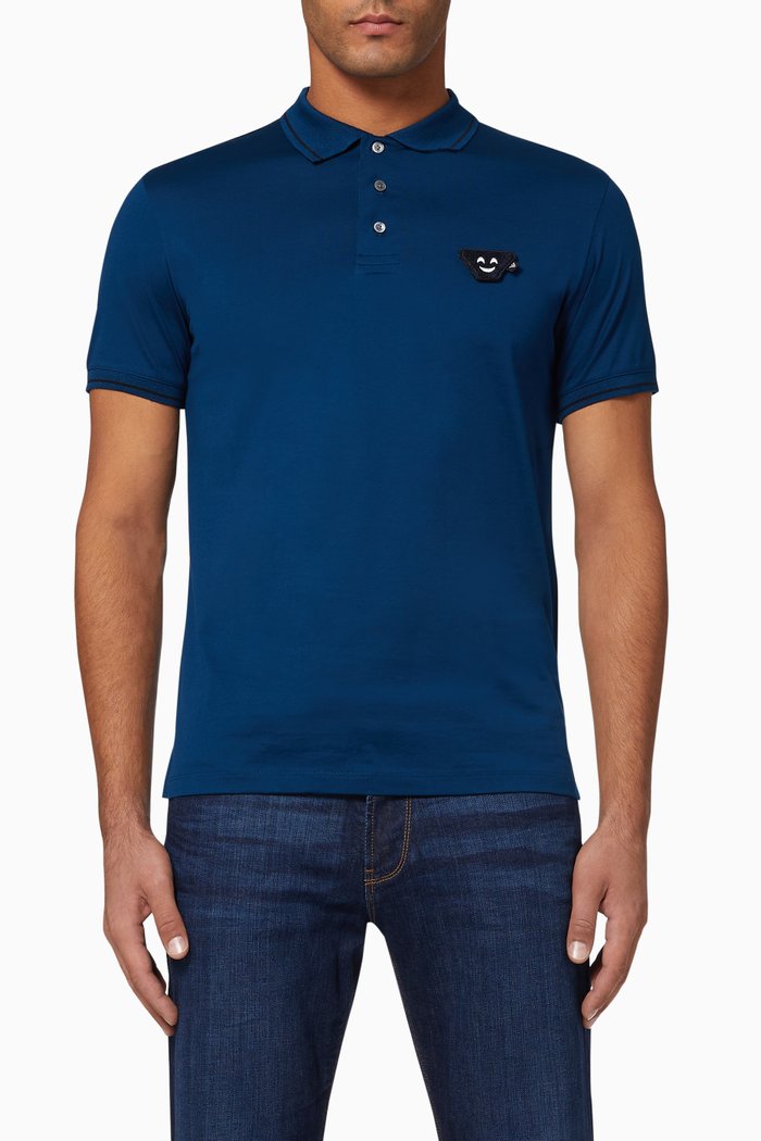 EA Emoji Polo Shirt, Blue