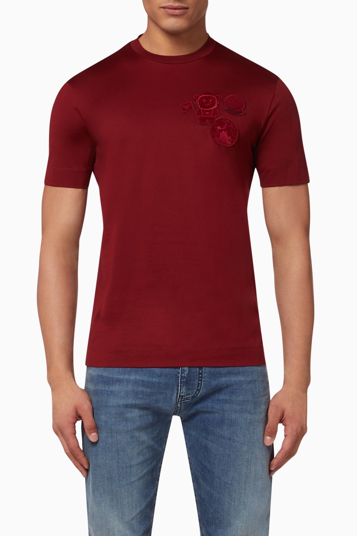 

Manga Bear Astronaut Jersey T-Shirt, Red