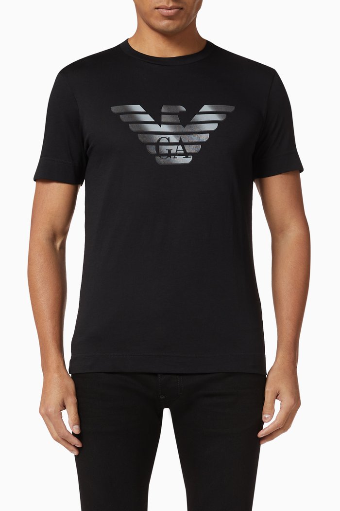 

GA Macro Eagle Jersey T-Shirt, Black