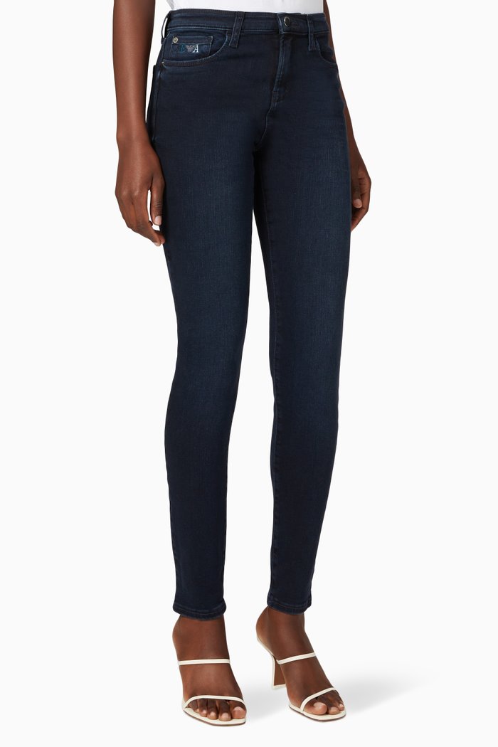 

Embroidered Denim Jeans, Blue