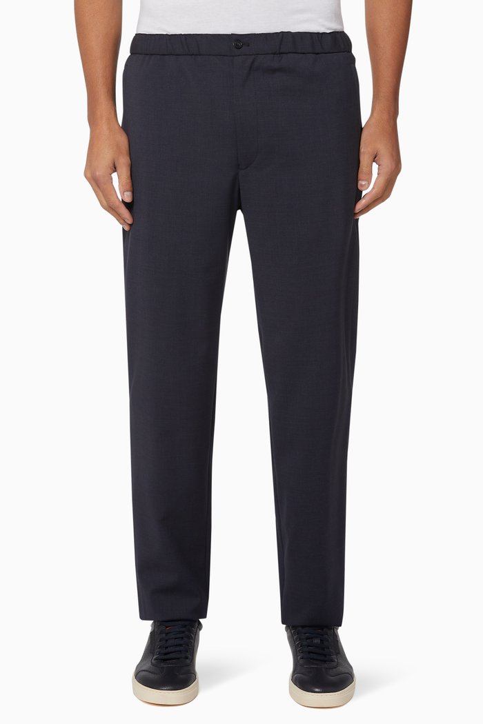 

Canvas Wool Trousers, Blue