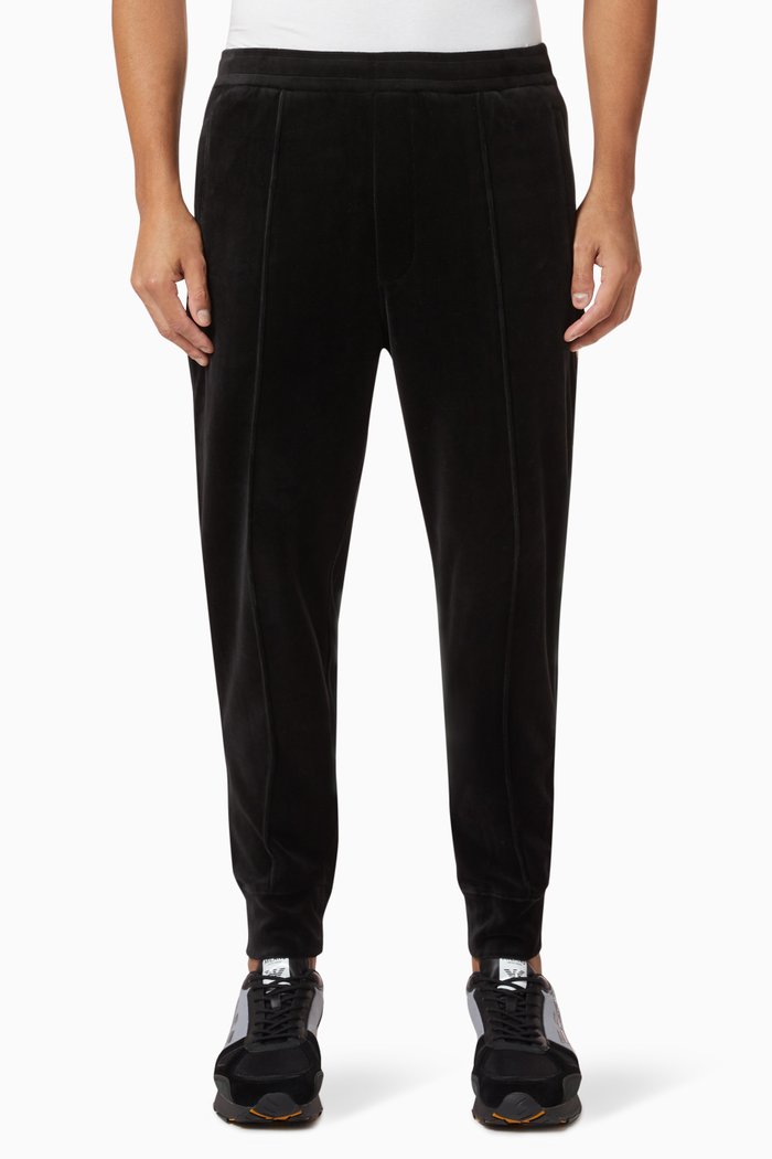 

EA Tape Chenille Track Pants, Black