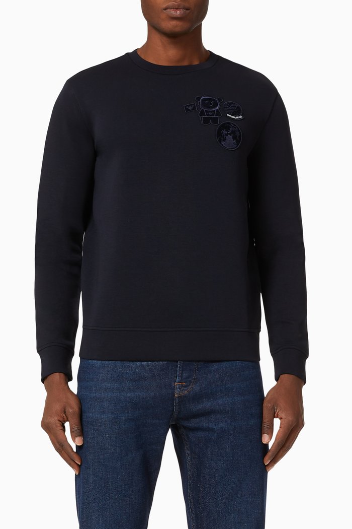

EA Space Manga Bear Jersey Sweatshirt, Blue