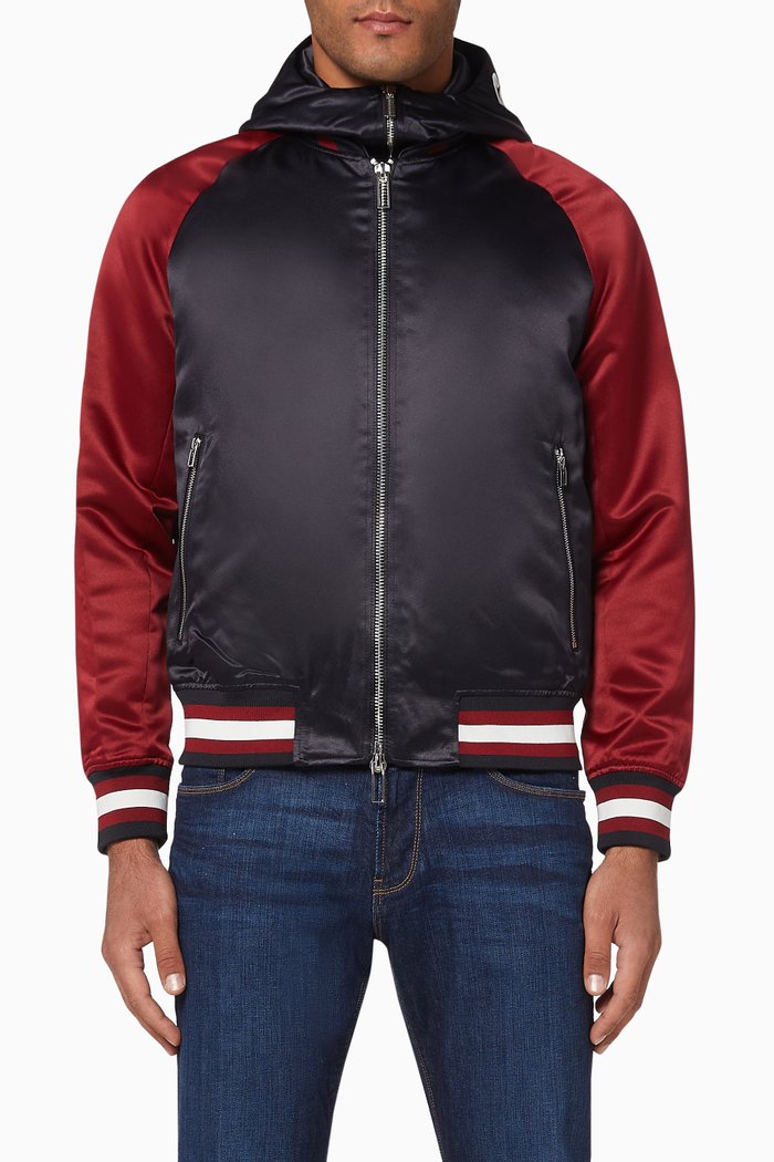

Generation EA Satin Bomber Jacket, Blue