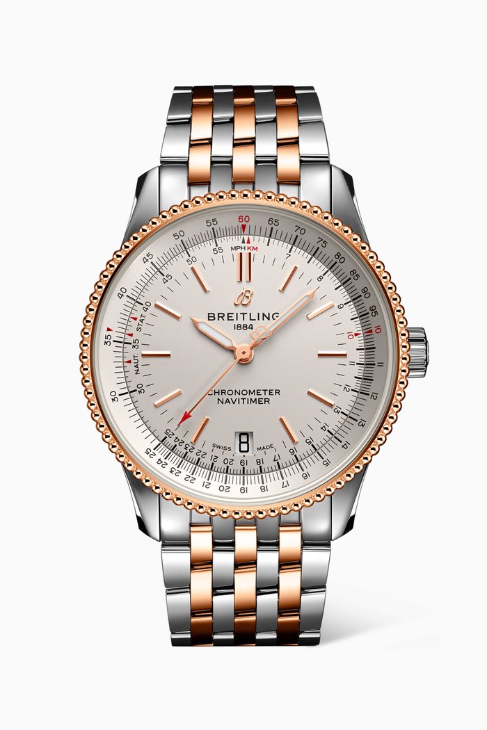 

Navitimer Automatic 38 with 18kt Red Gold, Silver