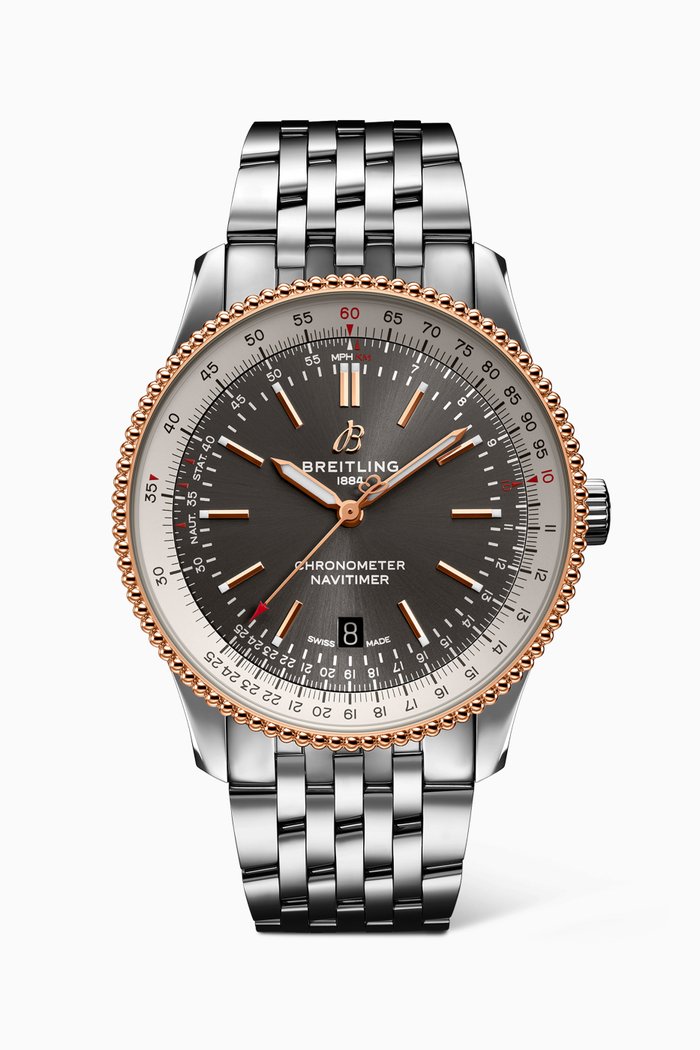 

Navitimer Automatic 41 with 18kt Rose Gold, Grey