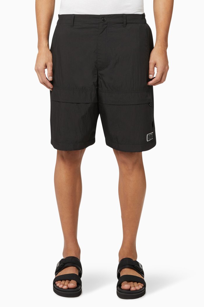

VLTN TAG Technical Bermuda Shorts, Black