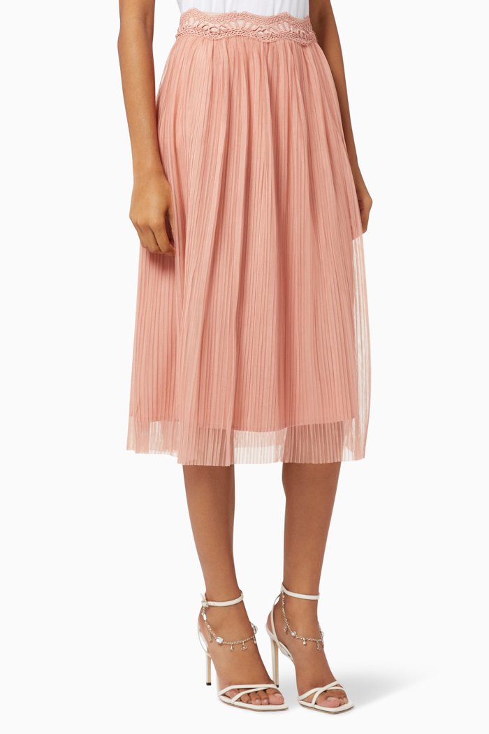 

Yassophia HW Midi Skirt, Pink