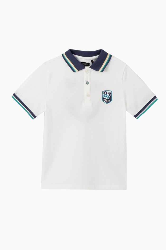 

Embroidered Polo Shirt, White