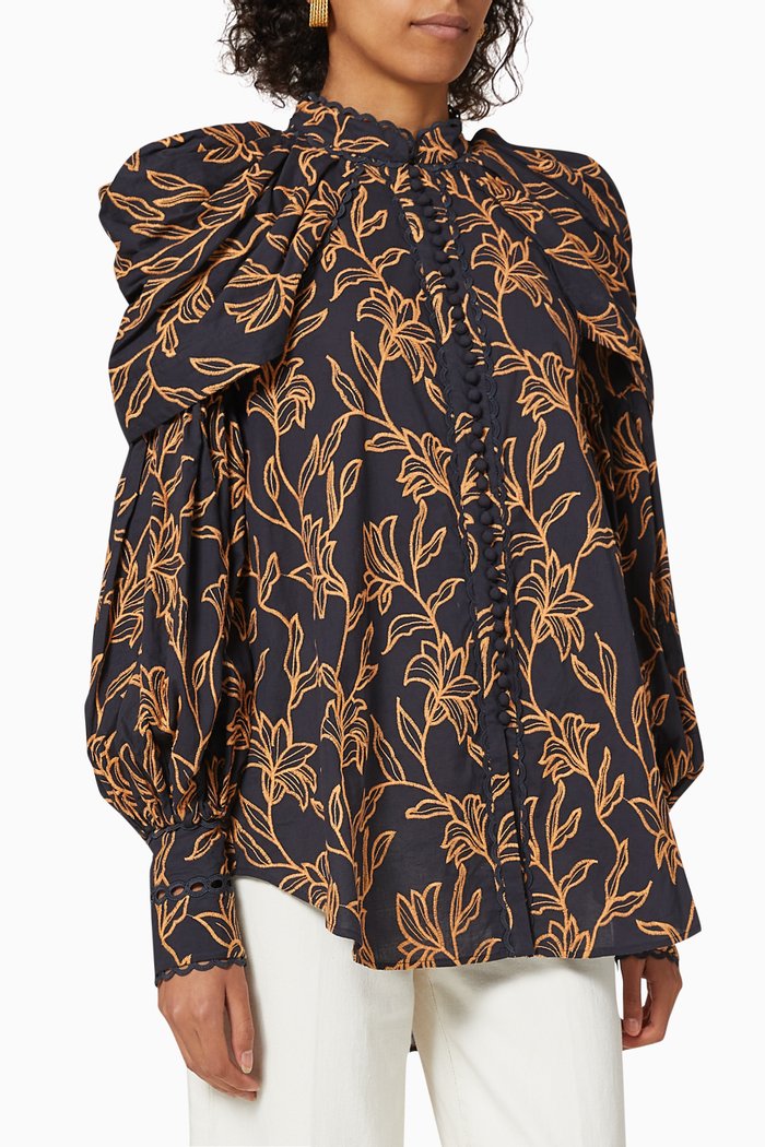 

Howard Lace Cotton Blouse, Multicolour