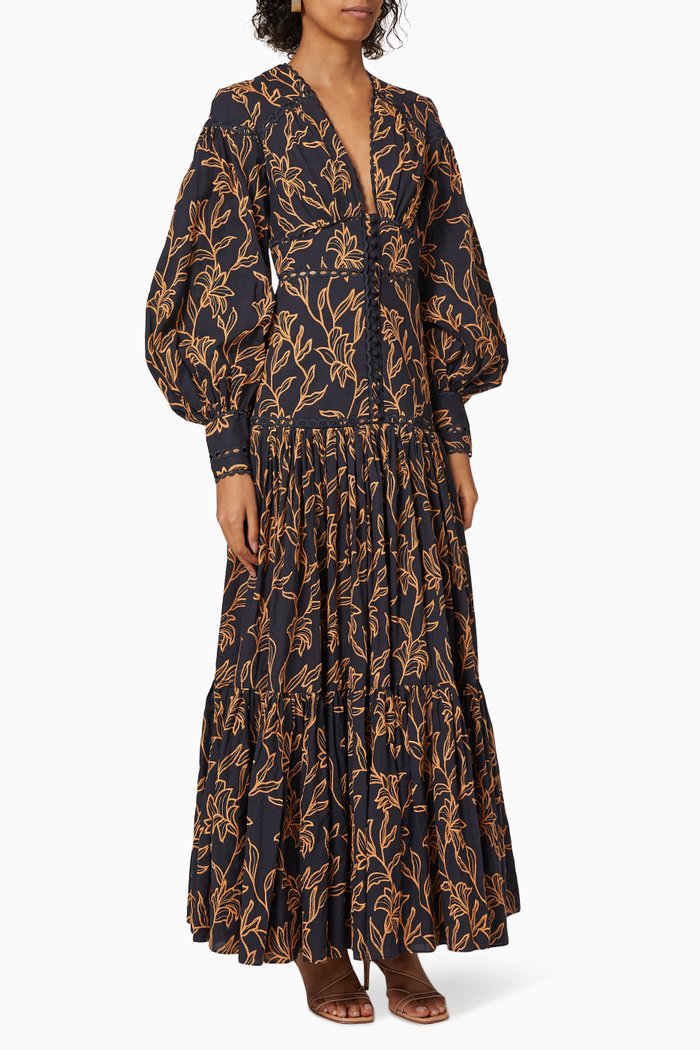 

Hender Lace Cotton Dress, Multicolour
