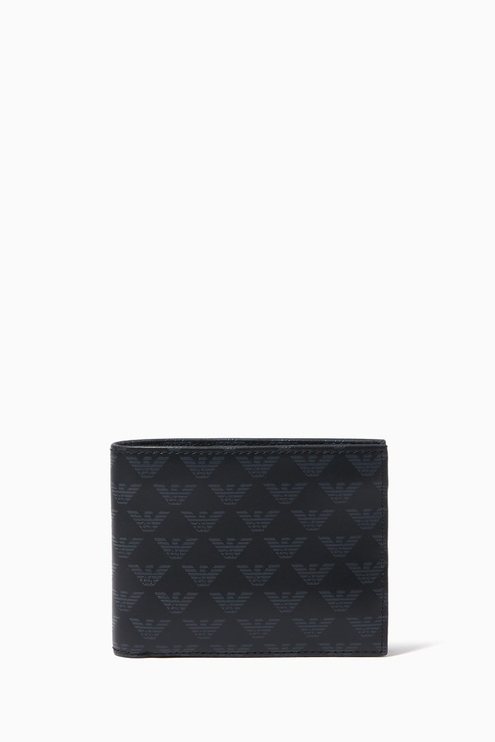 

Eagle Monogram Billfold Wallet, Black