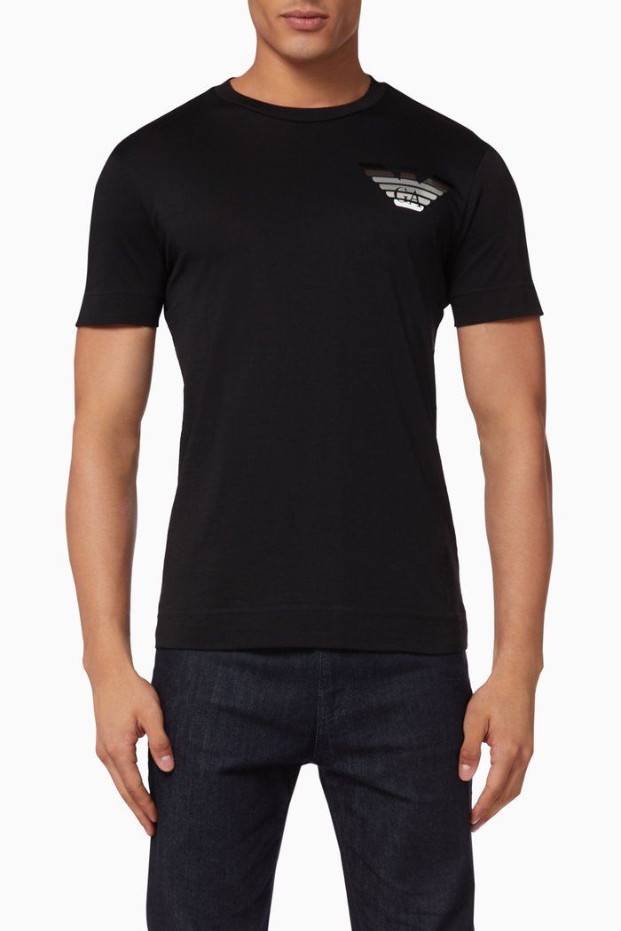 

GA Logo Jersey T-Shirt, Black