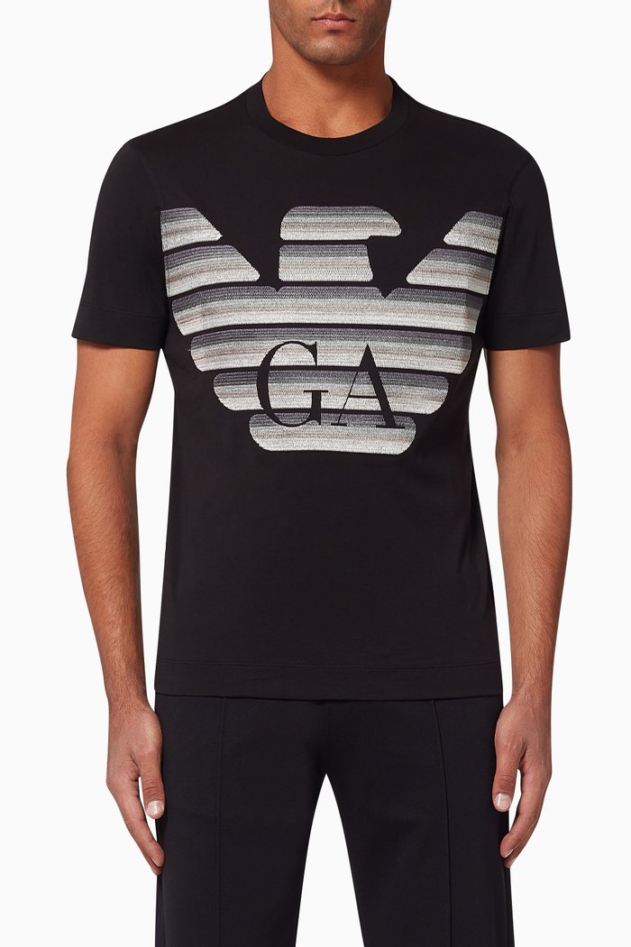 

Macro Eagle Jersey T-shirt, Black