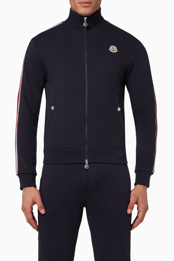 

Reflective Stripe Trimmed Sweatshirt, Blue