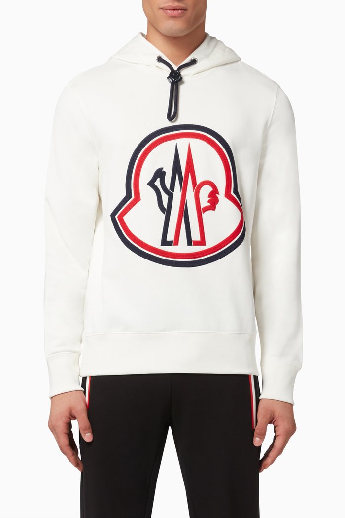 

Embroidered Logo Hooded Sweatshirt, Neutral