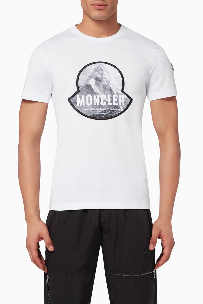 

Mountain Logo Print Jersey T-Shirt, White