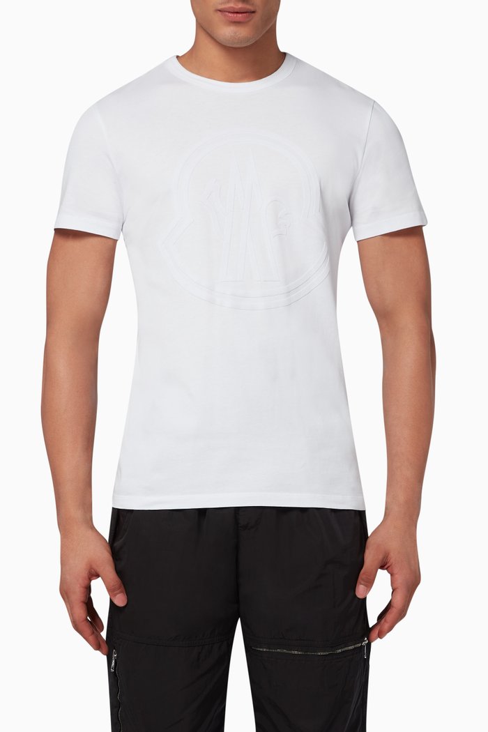 

Flocked Logo Graphic Jersey T-Shirt, White