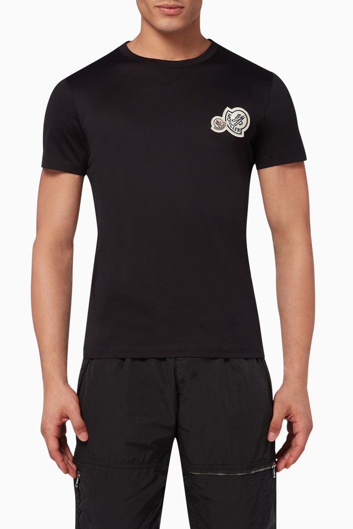

Felt Logo Patches Jersey T-Shirt, Black
