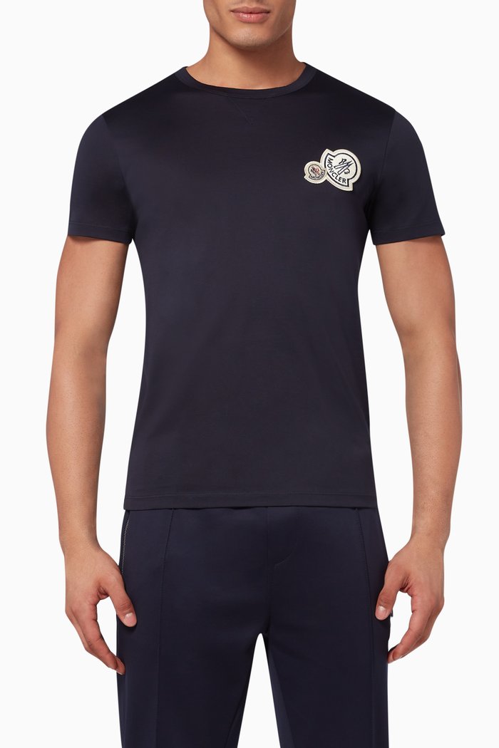 

Felt Logo Patches Jersey T-Shirt, Blue