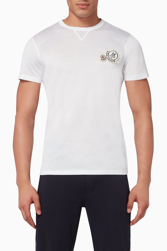 

Felt Logo Patches Jersey T-Shirt, White