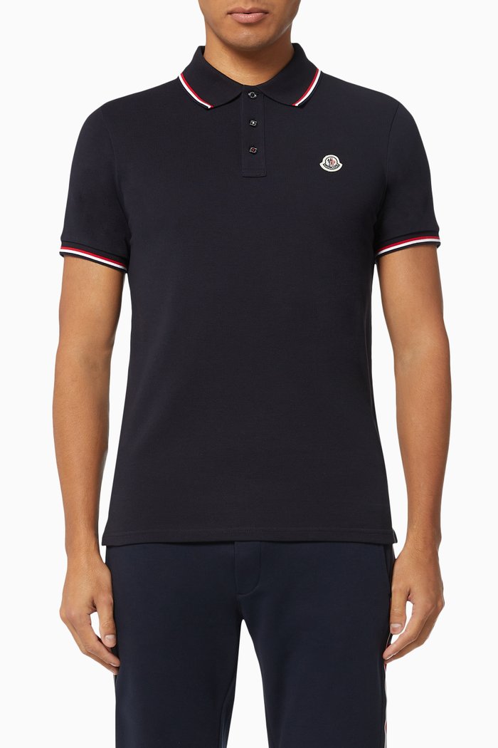 

Classic Tri-Colour Polo Shirt, Blue