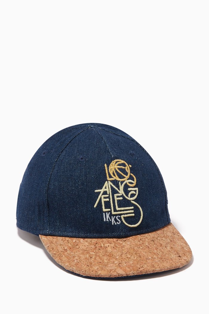 

Embroidered Denim Cap, Pink