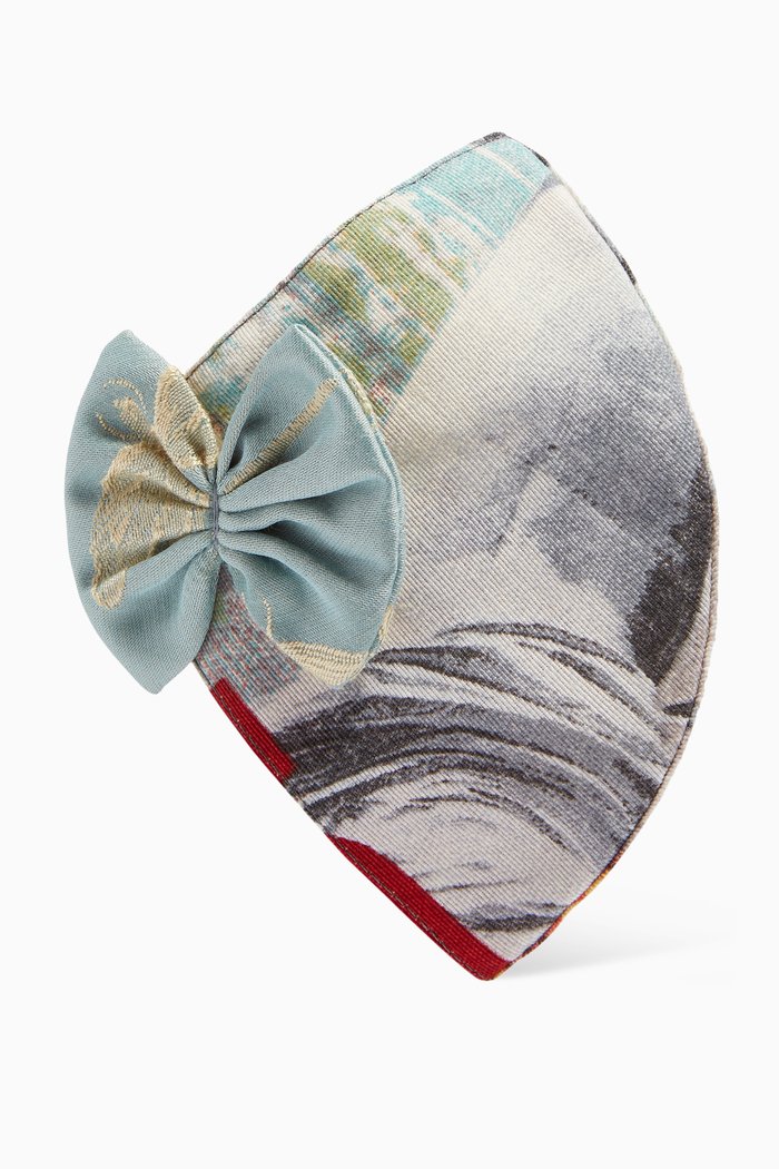 

x Ounass NYC Mask with Satin Bow Accent, Multicolour