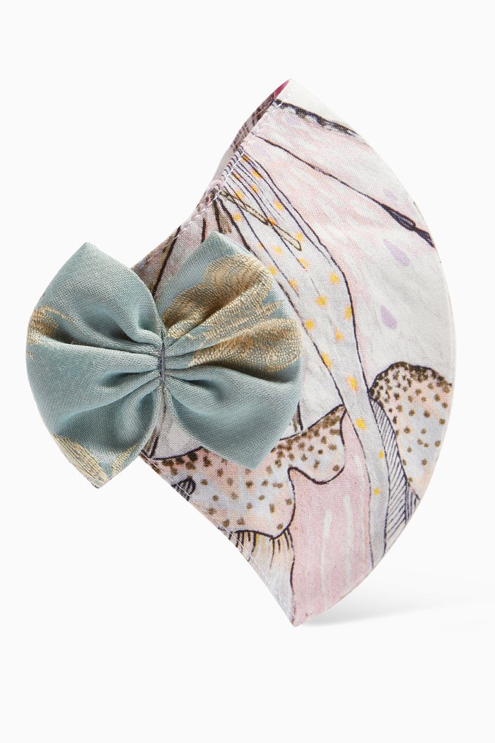 

x Ounass Butterfly for Life Mask with Satin Bow Accent, Multicolour
