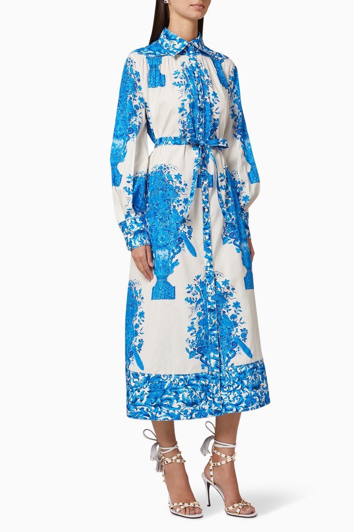 

Bluegrace Reedition Print Poplin Dress, Blue