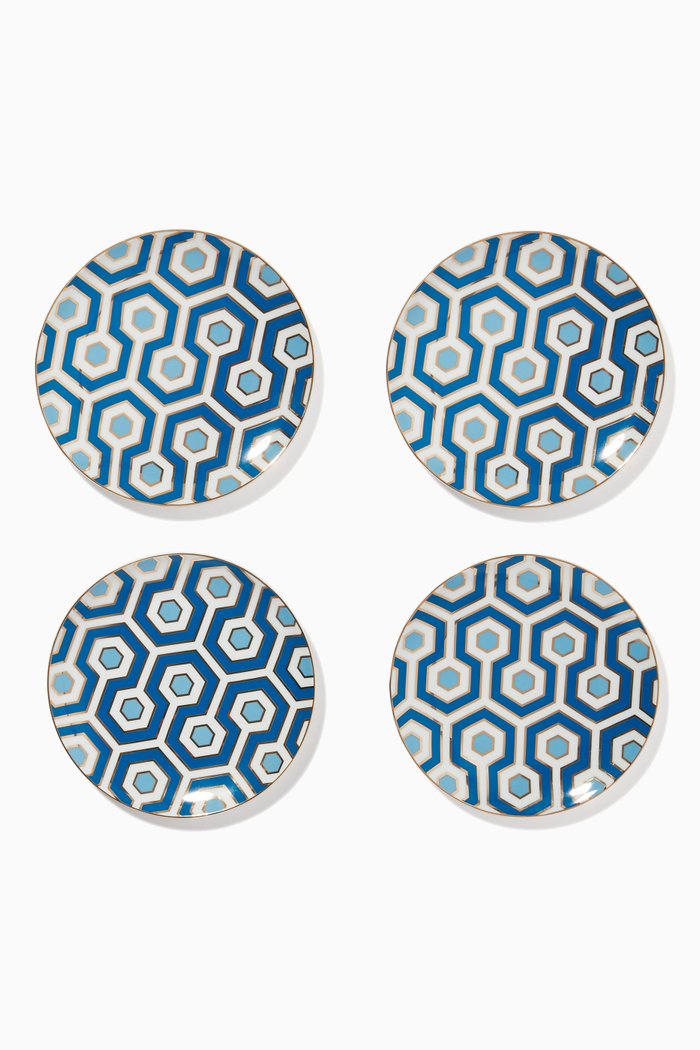 Newport Canape Plate, Set of 4, Multicolour