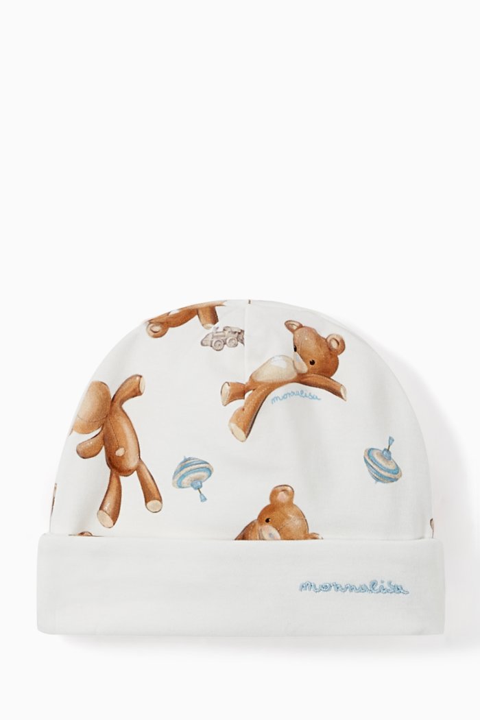 

Teddy Bear Cotton Baby Hat, Neutral