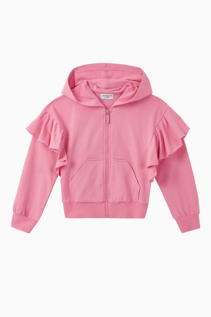 

Alice Zip Jersey Hoodie, Pink