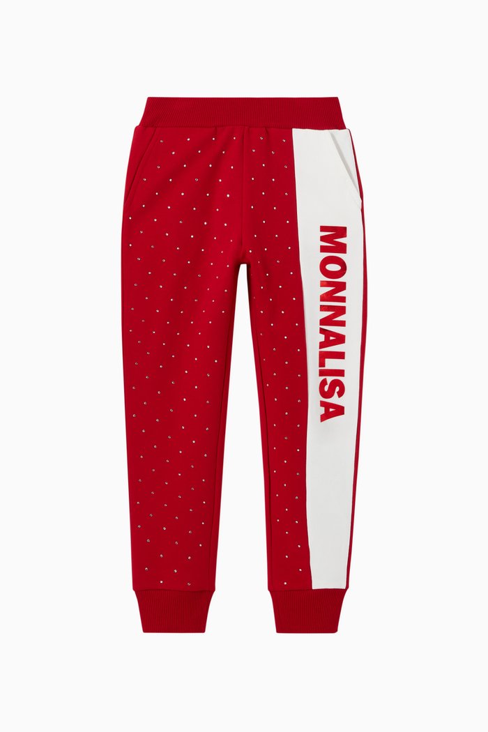 

Logo Band Embellished Sweatpants, Red