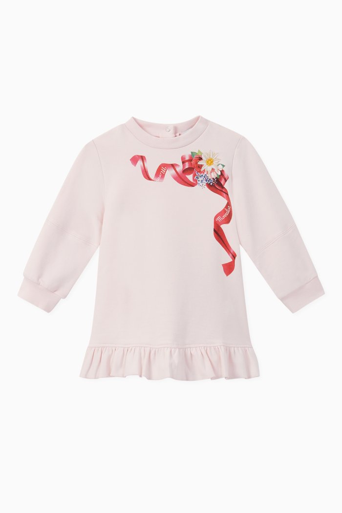 

Ribbon Jersey Dress, Pink