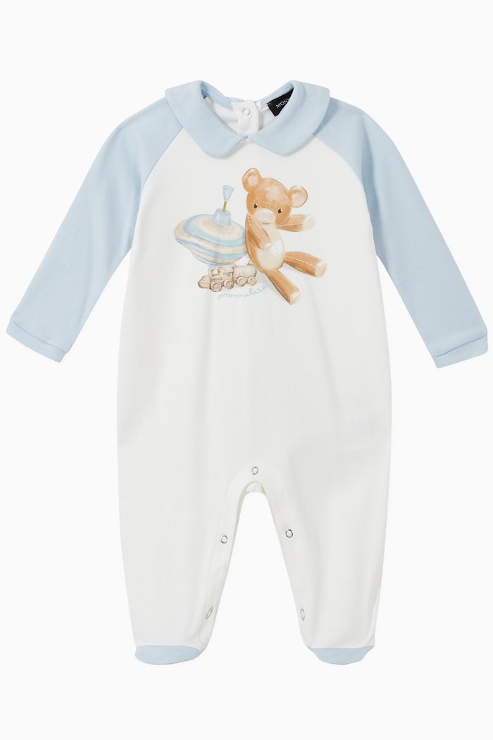 Teddy Bear Graphic Sleepsuit, Neutral