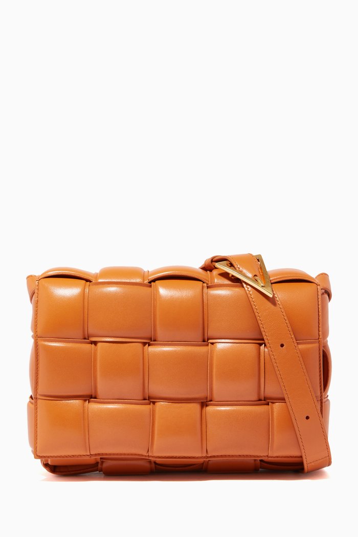 

Padded Cassette Bag in Nappa, Brown