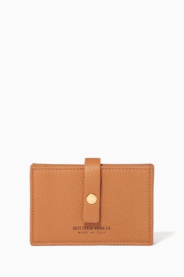 

Card Case in Textured Calfskin, Brown