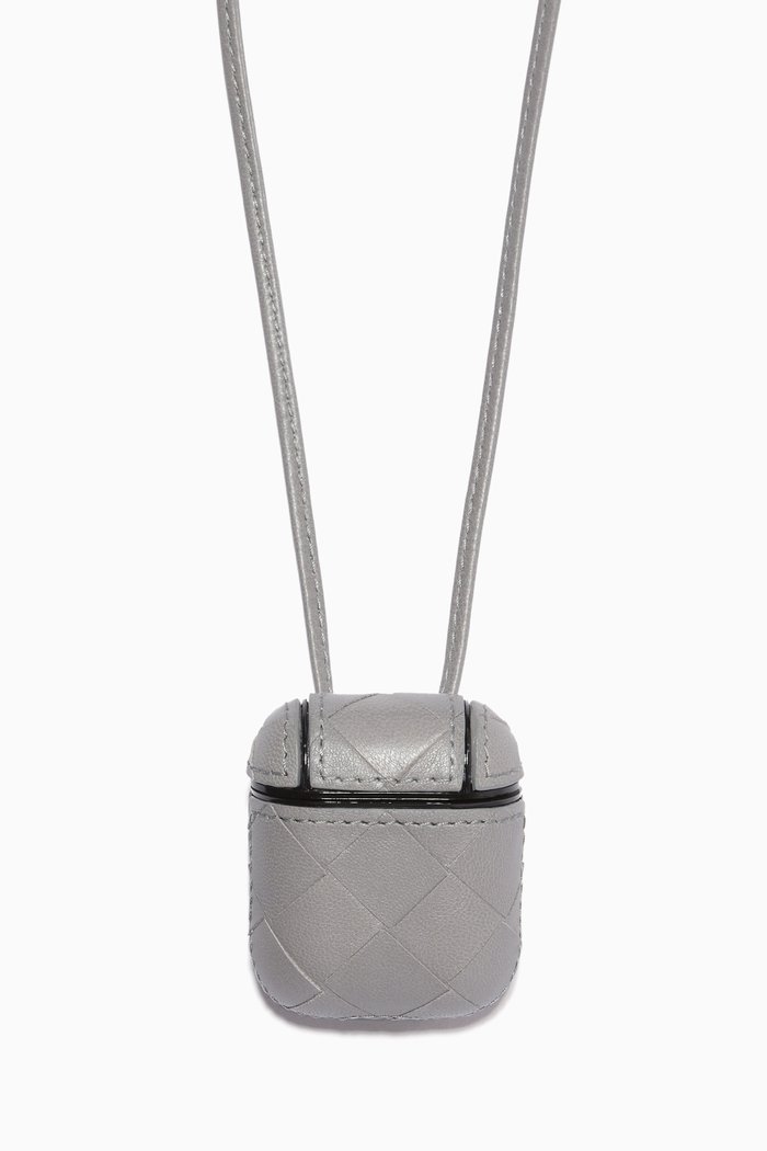 

AirPods Case in Intrecciato Nappa, Grey