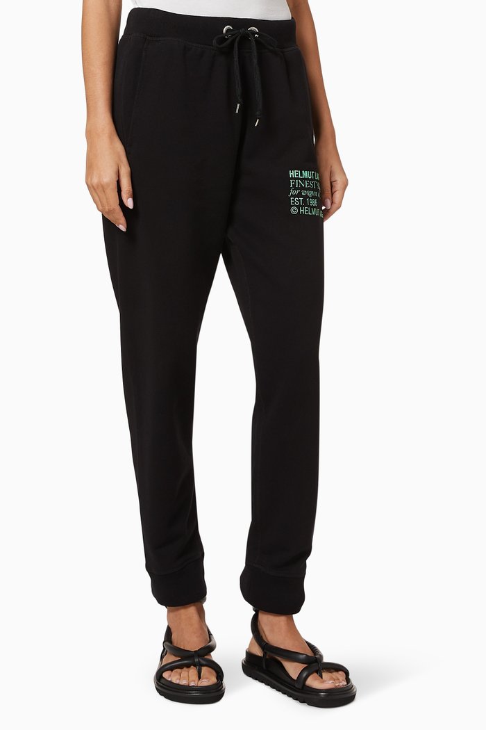 

Finest Emblem Sweatpants in Cotton, Black