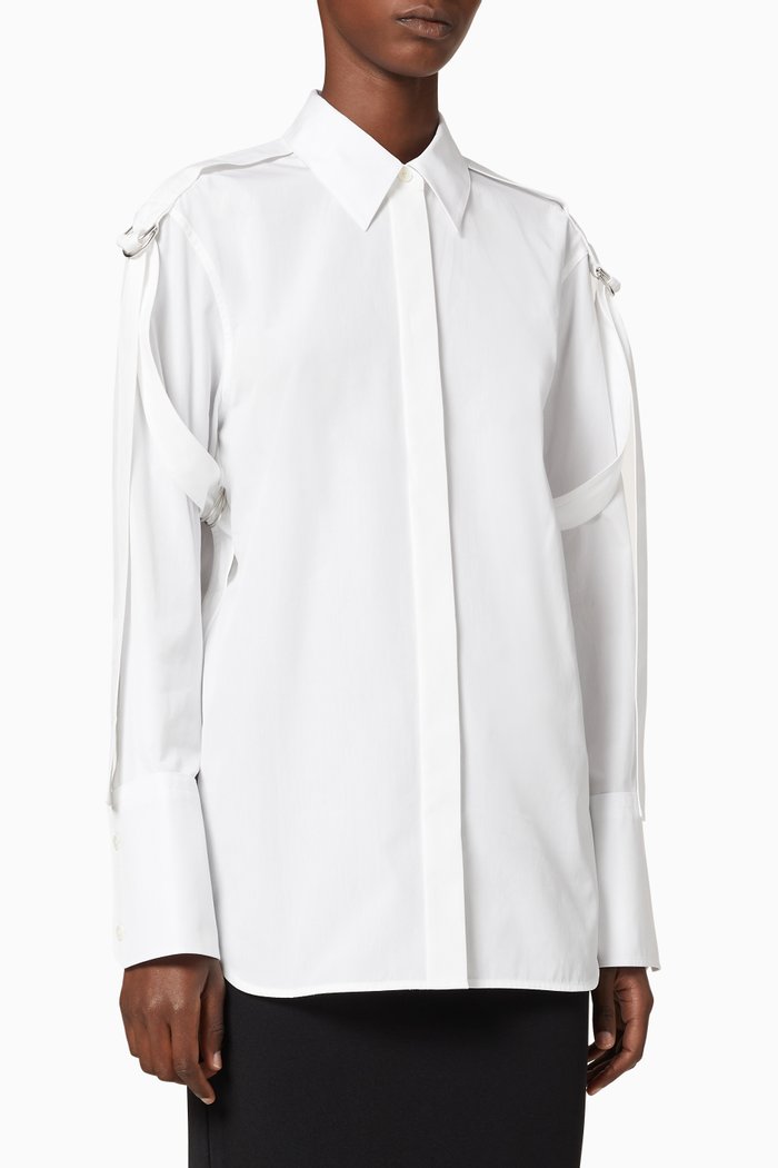 

Cotton Strap Shirt, White