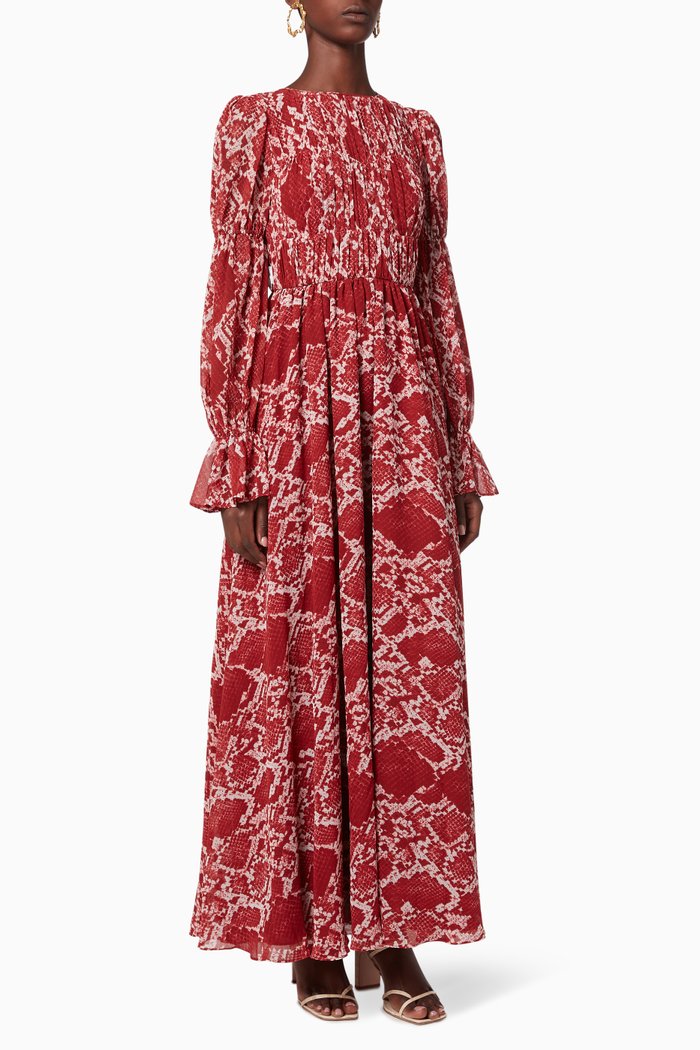 

The Reid Printed Dress, Red