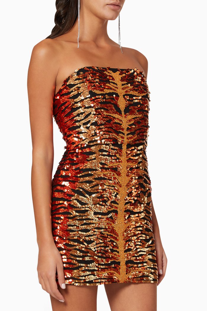 

Aurora Sequin Embellished Dress, Orange