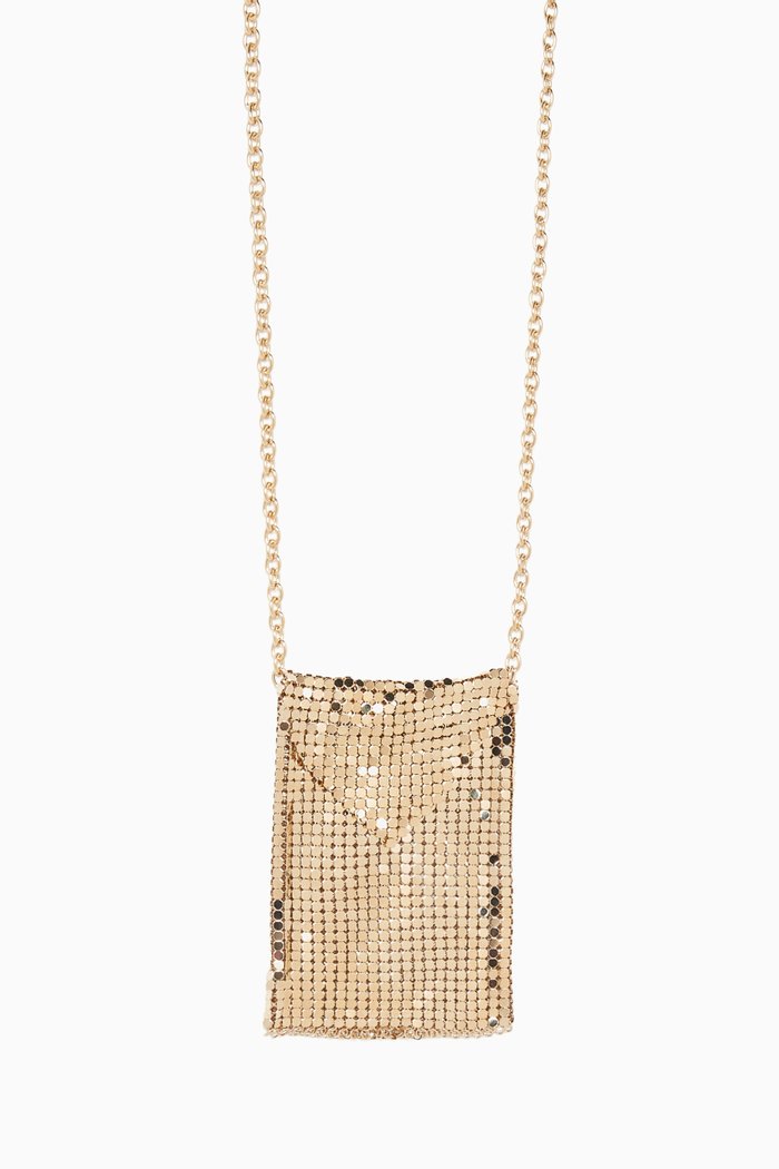 

Mesh Pendant Necklace, Gold