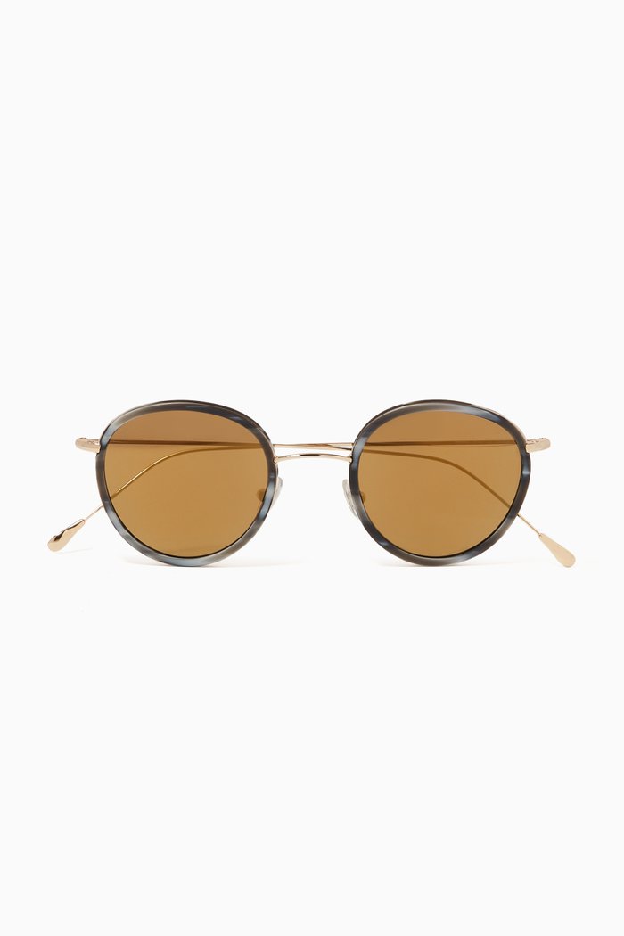 

Round Morgan Sunglasses, Brown