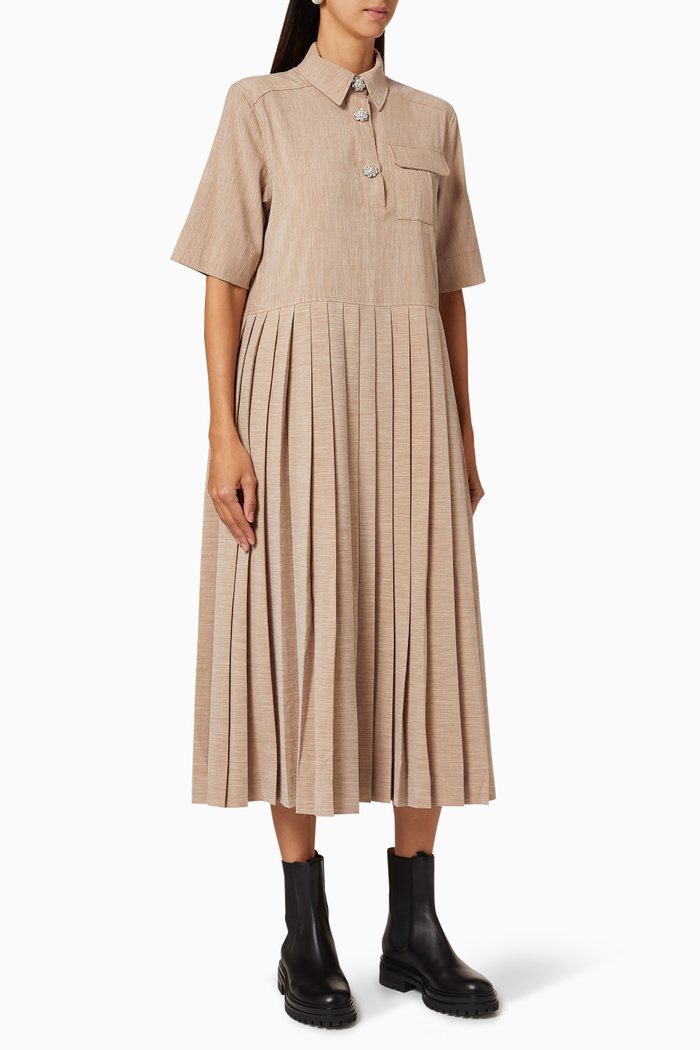 

Melange Suiting Dress, Neutral