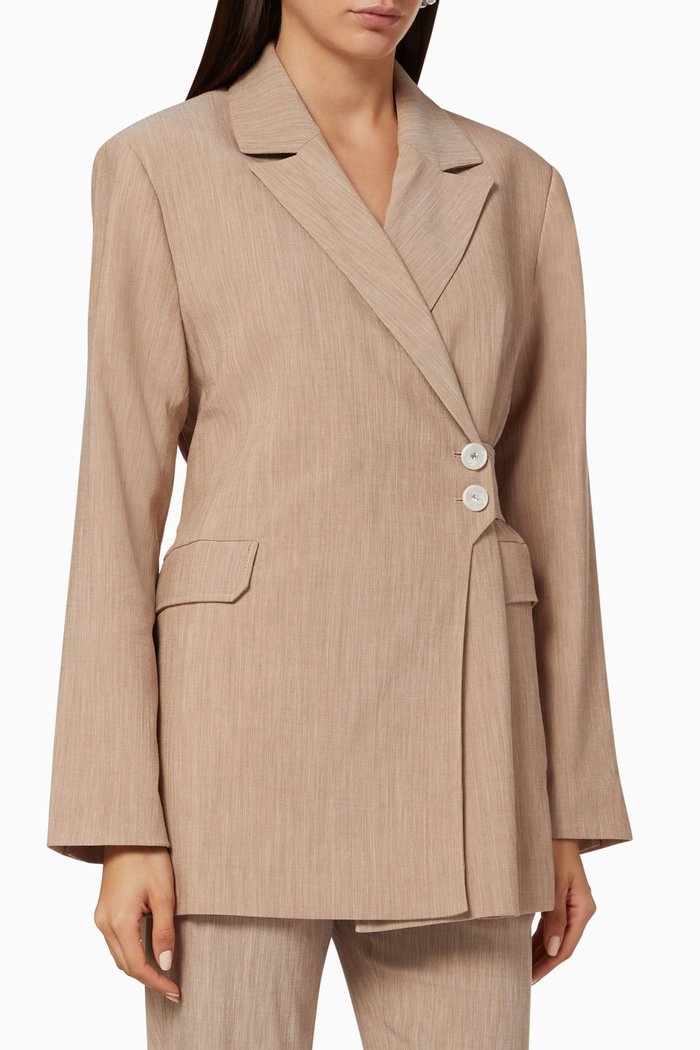 

Melange Suiting Blazer, Neutral