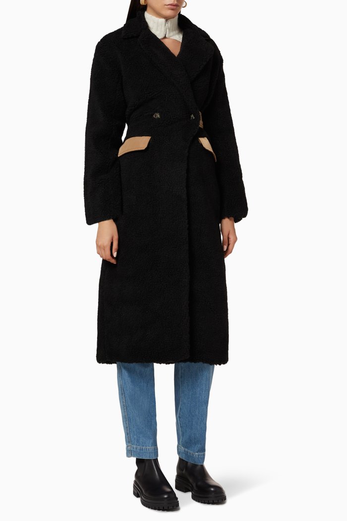 

Teddy Wool Coat, Black